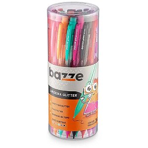 Lapiseira 0.7mm bazze glitter 6cores c/borrach - summit (pote-24)