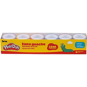 Tinta guache play-doh 15ml 6 cores - brw (unidade)