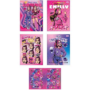 Caderno brochurao capa dura emilly vick e katlen 80fls - tilibra (pct.c/05)