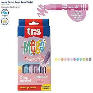 Giz pastel oleoso 12 cores pastel - summit (unidade)