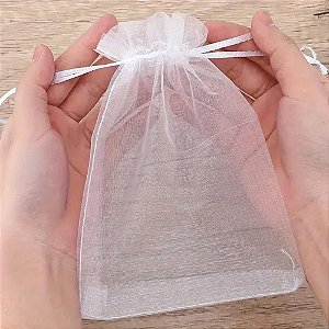 Saco de organza branco 15x18cm - art lille (pct.c/10)
