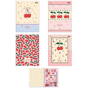 Caderno brochurao capa dura amarena 80fls - tilibra (pct.c/05)