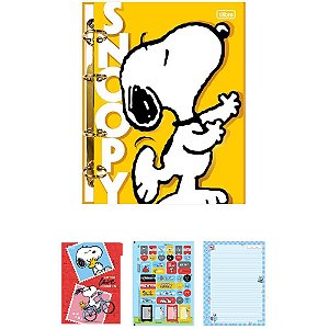 Caderno argolado snoopy 80fls colegial - tilibra (unidade)