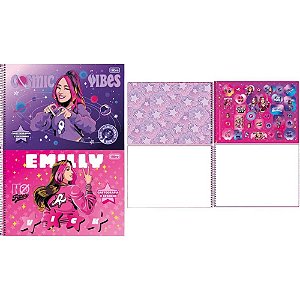 Caderno desenho univ capa dura emilly vick e katlen 80fls esp - tilibra (pct.c/04)