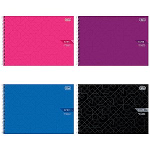 Caderno desenho milimetrado lunix 60fls espiral - tilibra (pct.c/04)
