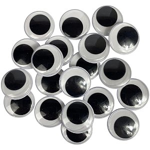 Artesanato olho movel 30mm preto - art lille (pct.c/20)
