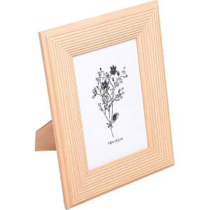 Porta retrato frio natural mdf/vidro 10x15cm - lyor (unidade)