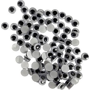 Artesanato olho movel 6mm preto - art lille (pct.c/100)