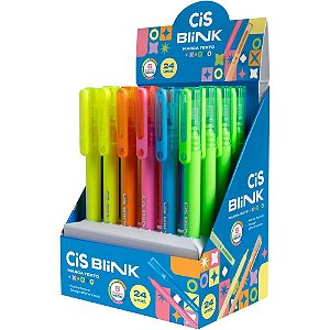 Caneta marca texto cis blink neon 5 cores (sortido) - sertic (dp.c/24)