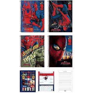Caderno 01x1 capa dura spider man 80fls - tilibra (pct.c/04)