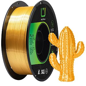 Filamento 3d pla silk ouro 1 kilo - multfila (rolo)