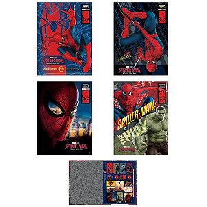Caderno brochurao capa dura spider man 80fls - tilibra (pct.c/05)