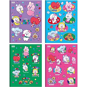 Caderno brochurao capa dura bt21 80fls - foroni (pct.c/05)