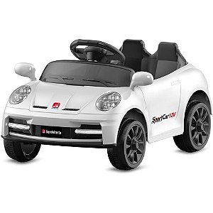 Veiculo eletrico sport car r/c 12v branco - bandeirante (unidade)
