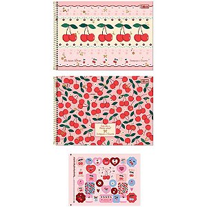 Caderno desenho univ capa dura amarena 80fls. espiral - tilibra (pct.c/04)