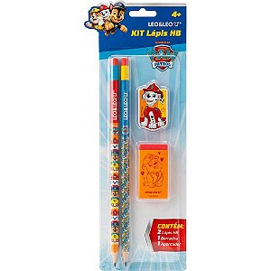 Kit escolar patrulha canina hb c/04 pcs(sortido) - leonora (blister)