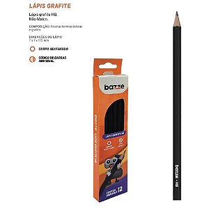 Lapis preto sextavado bazze hb preto 12unid. - summit (pct.c/06)