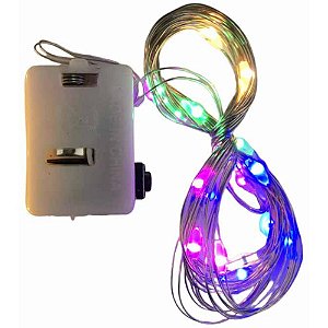 Artigo para decoracao fio de led color 20 led 1,80m - art lille (unidade)