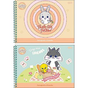 Caderno desenho univ capa dura gokko looney tunes 80fls. - jandaia (pct.c/04)