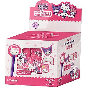 Borracha decorada hello kitty 3d 4mod.surpresa - leonora (dp.c/12)