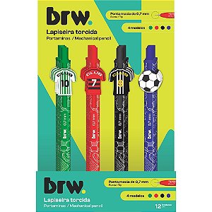 Lapiseira 0.7mm sports torcida divertida 4 mod - brw (dp.c/12)