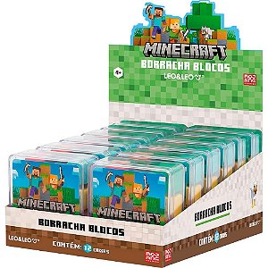 Borracha decorada minecraft mini 10unx12estojos - leonora (dp.c/12)