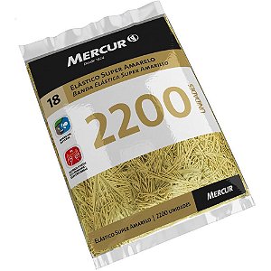 Elastico amarelo n.18 super 2200 pecas - mercur (pacote)