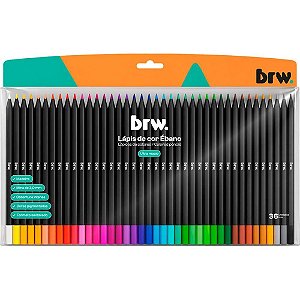 Lapis de cor sextavado ebano 36 cores - brw (unidade)