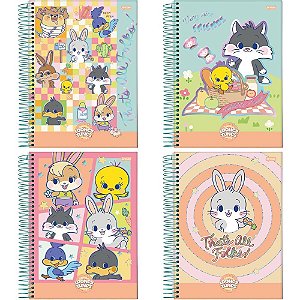 Caderno 01x1 capa dura gokko looney tunes 80 fls. i.a - jandaia (pct.c/04)