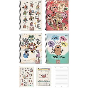 Caderno 01x1 capa dura rafaella tuma 80fls - tilibra (pct.c/04)