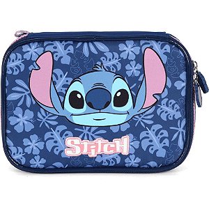 Estojo box stitch azul tecido - luxcel (unidade)