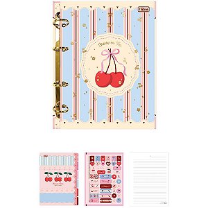 Caderno argolado amarena 80fls. colegial - tilibra (unidade)