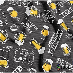 Tnt estampado 1,40m 40g boteco - supper (rl-25mts)