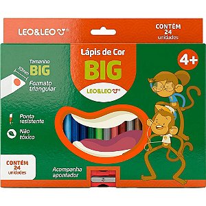 Lapis de cor jumbo leo e leo 24 cores triang.17,5 - leonora (pct.c/06)