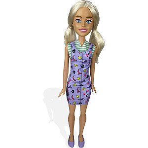 Boneca com mecanismo barbie veterinaria 12 frases - pupee brinquedos (unidade)