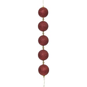 Artigo para decoracao natal bolas dec. 40cm borgonha c/gli - cromus (unidade)