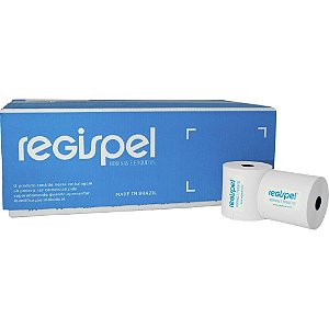Bobina termica relogio ponto 57mmx27m. branca 44g. - regispel (cx.c/30)