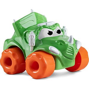 Brinquedo para bebe carrinho kart dinossauro vinil - samba toys (unidade)