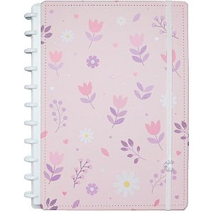 Caderno inteligente grande floral kiss 80fls 215x280mm - caderno inteligente (unidade)