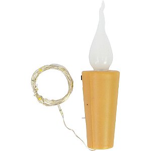 Artigo para decoracao natal pisca rolha vela 10l - kit (unidade)