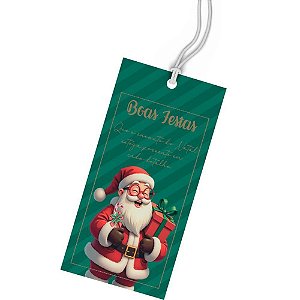 Etiqueta para presente natal tag doce natal 9x5cm - xingo embalagens (pct.c/10)