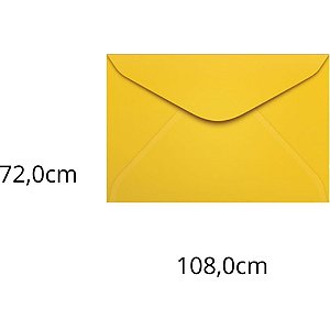 Envelope colorido visita 72x108 amarelo rio de jan.80g - scrity (pct.c/100)