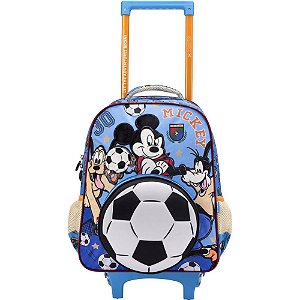 Mochila infantil com rodinha mickey y azul md - xeryus (unidade)