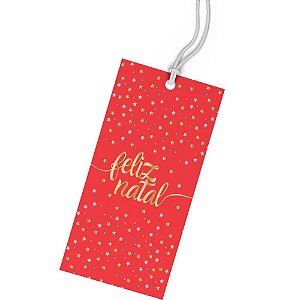 Etiqueta para presente natal tag constelacao 9x5cm - xingo embalagens (pct.c/10)