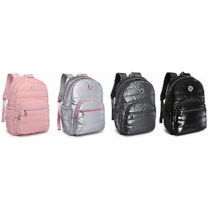 Mochila kika matelasse brilho 43cm - nova rio (unidade)