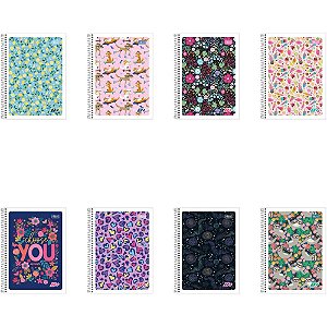 Caderno 01x1 flexivel d+ feminino 96fls. - tilibra (pct.c/05)