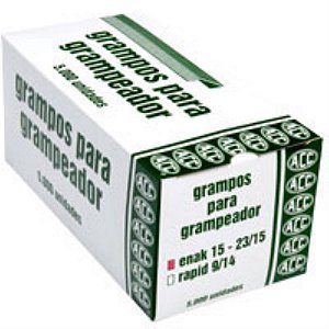Grampo para grampeador 23/15 galvanizado 5000 grampos - acc (caixa)