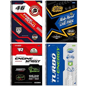 Caderno 01x1 capa dura roadclub 80fls - foroni (pct.c/04)
