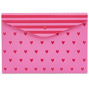 Pasta envelope a5 amorella c/ botao - polibras (pct.c/05)