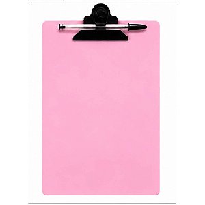 Prancheta plastica pranclip a4 prend.plast.rosa - carbrink (unidade)